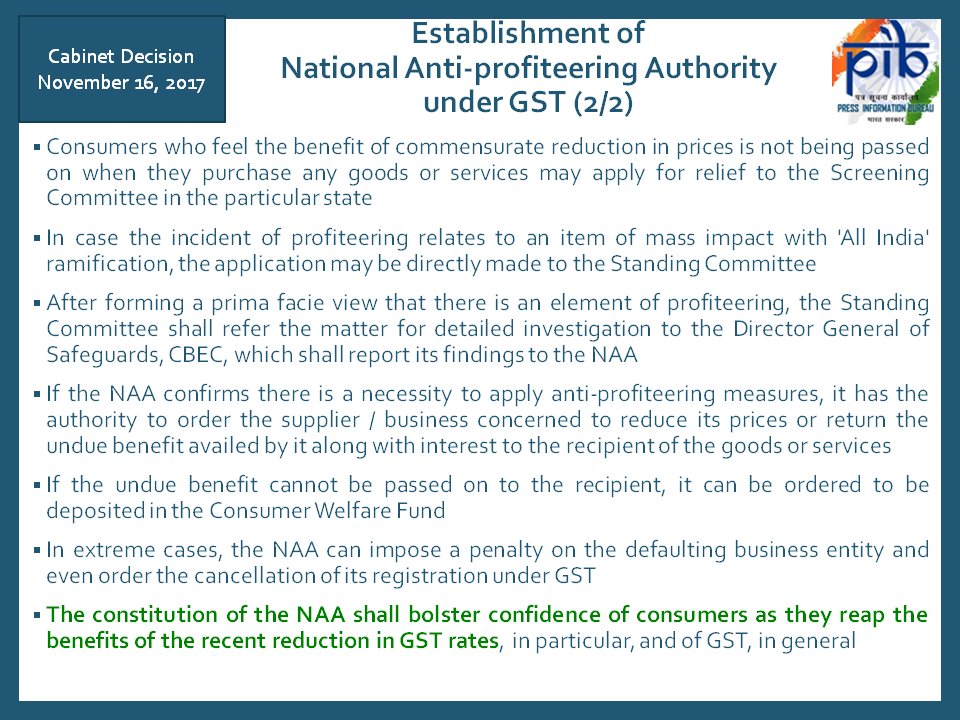 national anti profiteering authority